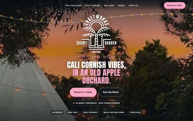 The Craftworks Secret Garden website