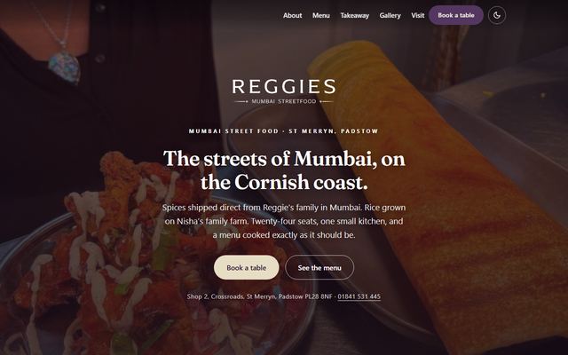 The Reggies Mumbai Streetfood website